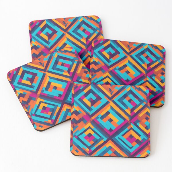 Item preview, Rectangular Repeating Pattern In Contrasting Colors designed and sold by Jollys-ArtShop.