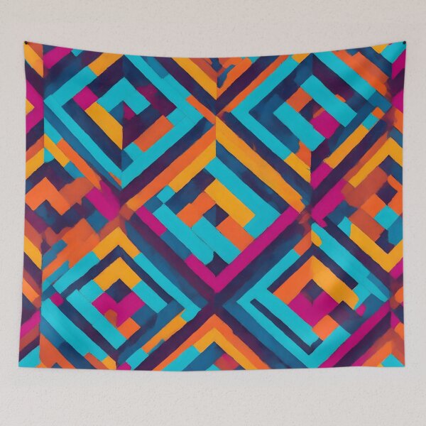 Item preview, Rectangular Repeating Pattern In Contrasting Colors designed and sold by Jollys-ArtShop.