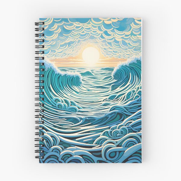 Item preview, stunning op art ocean landscape print designed and sold by dcrc.