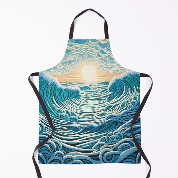 Item preview, stunning op art ocean landscape print designed and sold by dcrc.