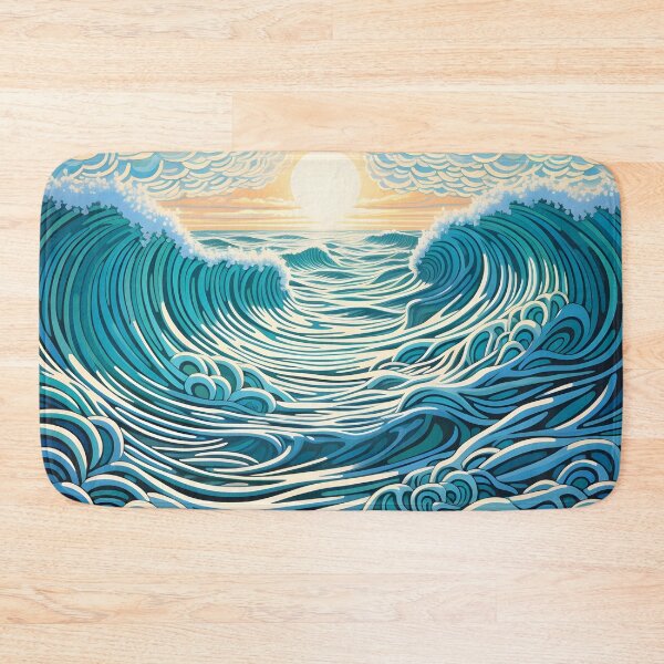 Item preview, stunning op art ocean landscape print designed and sold by dcrc.
