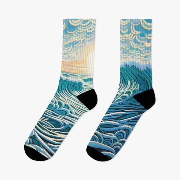 Item preview, stunning op art ocean landscape print designed and sold by dcrc.