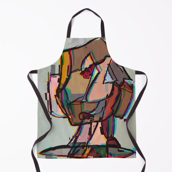 Aperçu de l'œuvre "Étudier le doute" - Portrait abstrait Image figurative de soi créée et vendue par pngrktes-art.