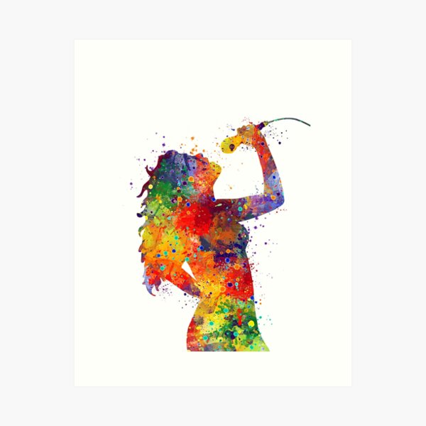 Item preview, Girl Singing Watercolor designed and sold by LotusGifts.