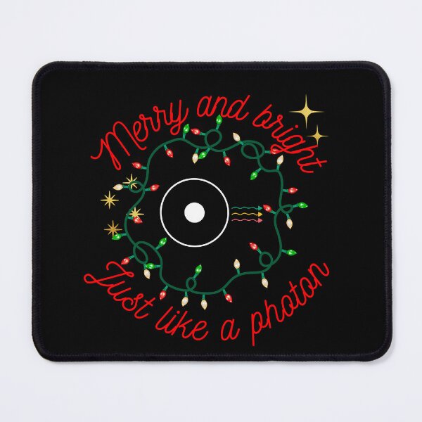 Item preview, Merry and bright, just like a photon, Physics christmas designed and sold by NoetherSym.