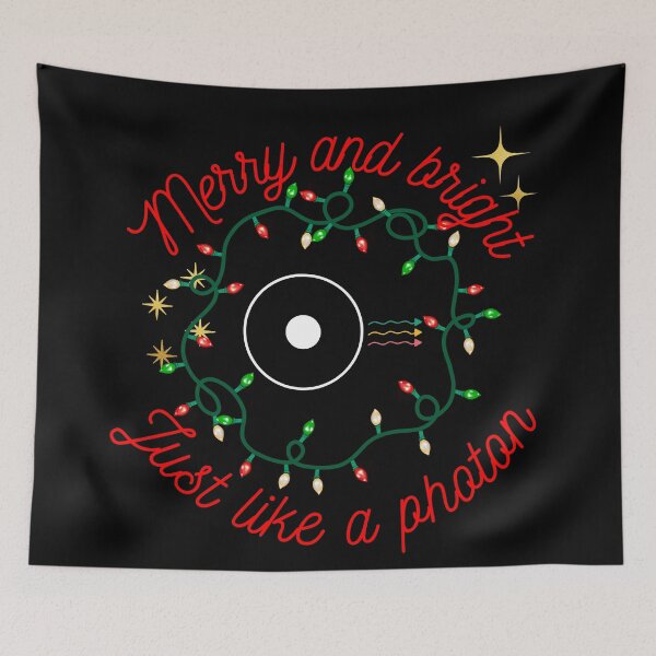Item preview, Merry and bright, just like a photon, Physics christmas designed and sold by NoetherSym.