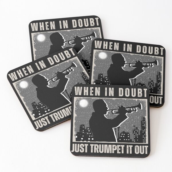 Item preview, When in doubt just trumpet it out funny quote - Jazz retro design  designed and sold by wholigans.