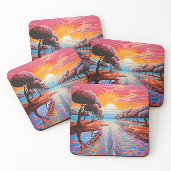 Item preview, stunning colorful op art landscape print designed and sold by dcrc.