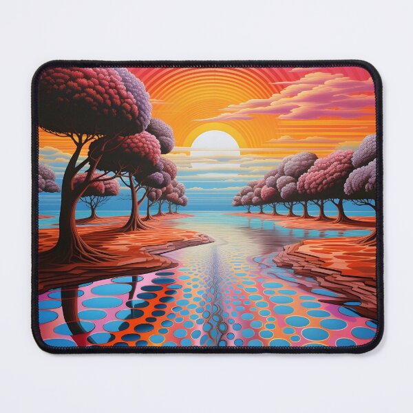 Item preview, stunning colorful op art landscape print designed and sold by dcrc.