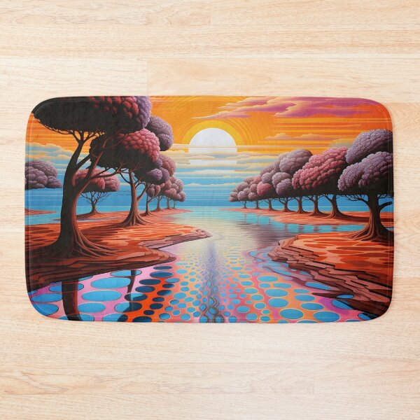 Item preview, stunning colorful op art landscape print designed and sold by dcrc.