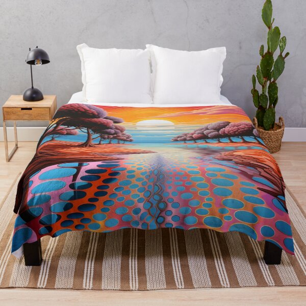 Item preview, stunning colorful op art landscape print designed and sold by dcrc.