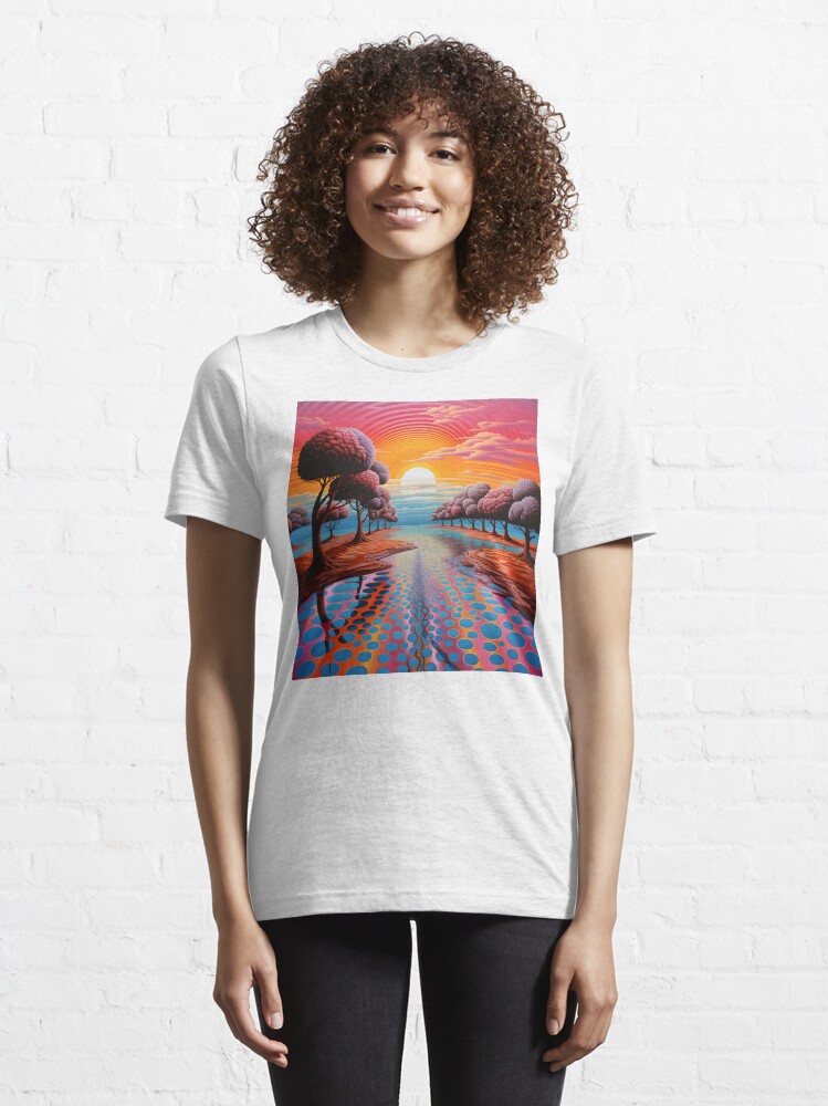 stunning colorful op art landscape print Essential T Shirt for Sale by dcrc Redbubble