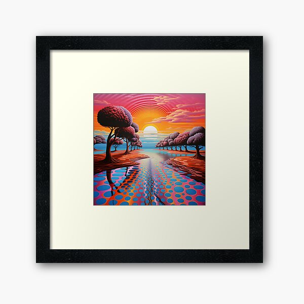 Aperçu de l'œuvre superbe impression colorée de paysage op art créée et vendue par dcrc.
