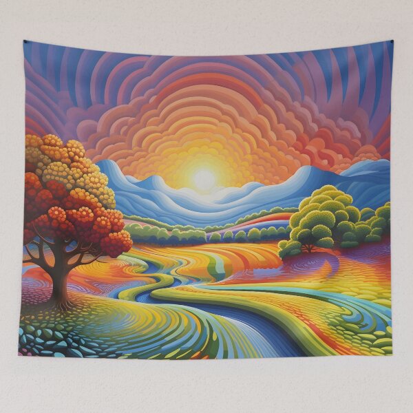 Item preview, stunning op art ocean landscape print designed and sold by dcrc.