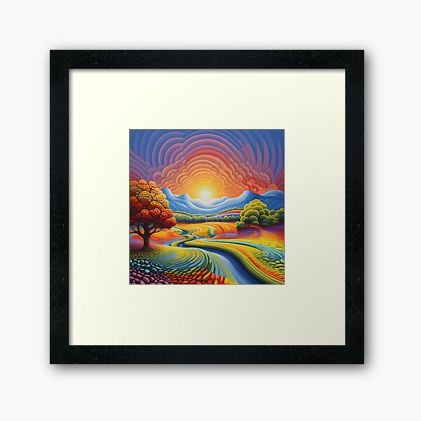 Aperçu de l'œuvre superbe impression de paysage océanique op art créée et vendue par dcrc.