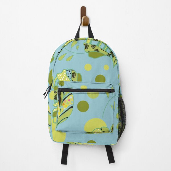 Item preview, Green Leaf Pattern on Blue designed and sold by MausieDesigns.