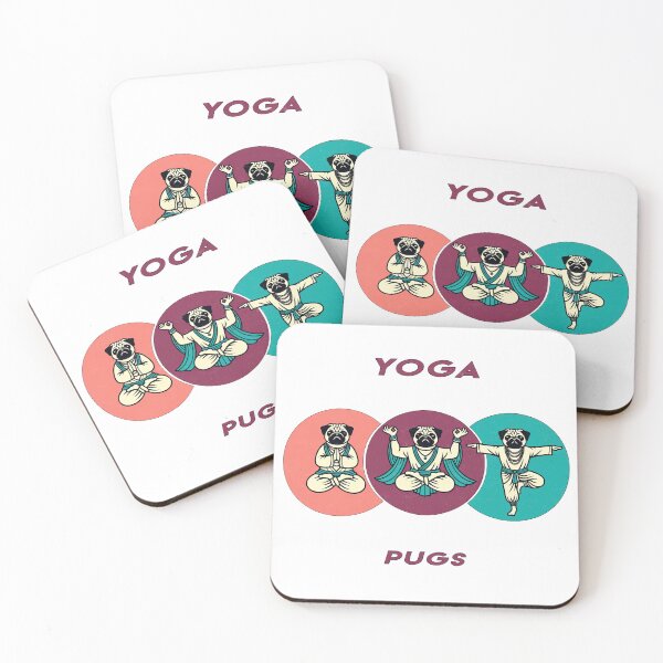 Item preview, Pug Yoga - 3 Yoga Pugs designed and sold by Mindful-Designs.