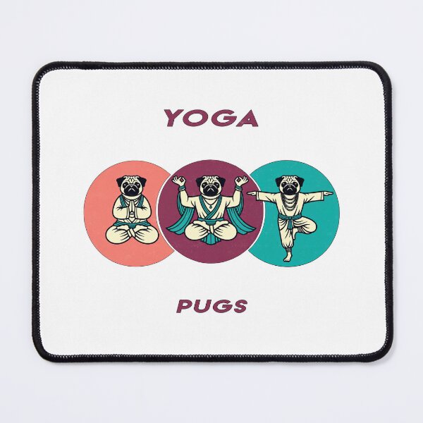 Item preview, Pug Yoga - 3 Yoga Pugs designed and sold by Mindful-Designs.