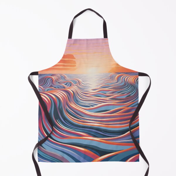 Item preview, Stunning Op Art ocean landscape print designed and sold by dcrc.