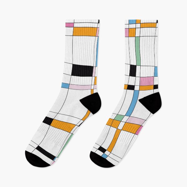 Item preview, Retro Multi-Colored Geometric Design with Pink, Orange and Blue designed and sold by MausieDesigns.
