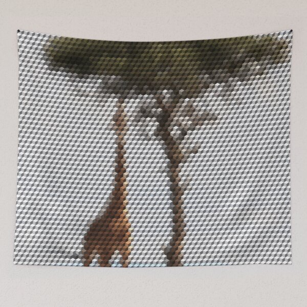Item preview, Giraffe 3D Cubes Low Poly Art designed and sold by SpiroJo.