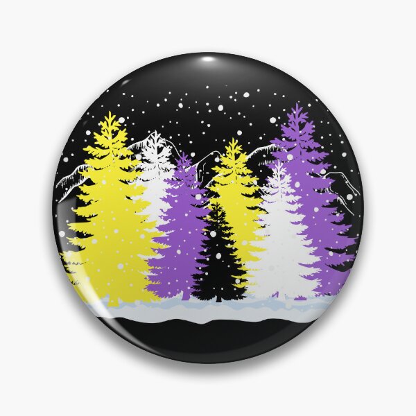 Item preview, Subtle Nonbinary Christmas Tree Forest Nb Pride Flag Aesthetic Winter Theme  designed and sold by ontrendshirts.
