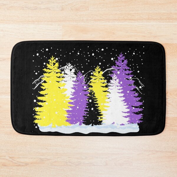Item preview, Subtle Nonbinary Christmas Tree Forest Nb Pride Flag Aesthetic Winter Theme  designed and sold by ontrendshirts.