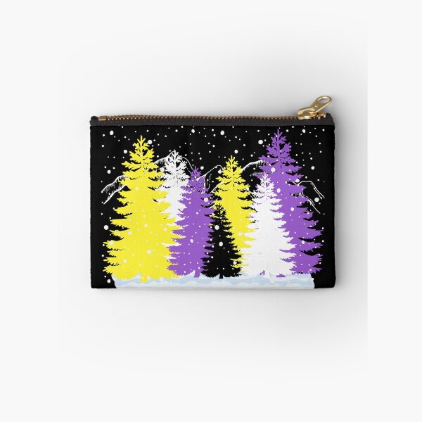 Item preview, Subtle Nonbinary Christmas Tree Forest Nb Pride Flag Aesthetic Winter Theme  designed and sold by ontrendshirts.