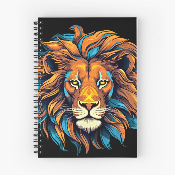 Item preview, The lions head in bright colors designed and sold by MagicColorPrint.