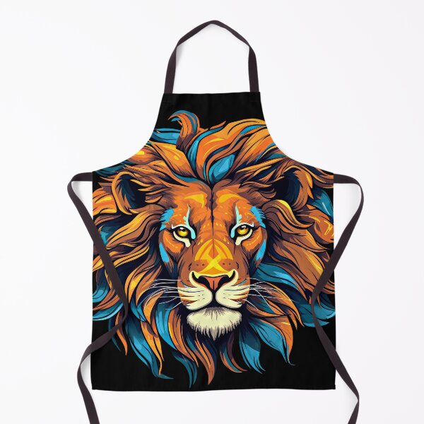 Item preview, The lions head in bright colors designed and sold by MagicColorPrint.