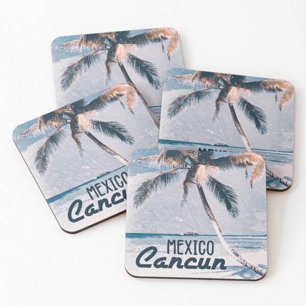 Item preview, Cancun Mexico Vintage style poster Art Most Beautiful Places on Earth designed and sold by Naumovski.