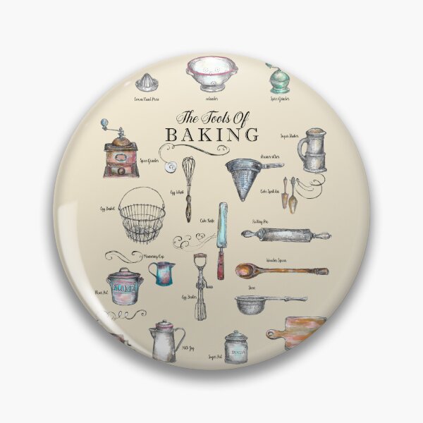 Item preview, The Tools of Baking - Vintage Kitchen Utensils - Gift for Bakers. designed and sold by FanitsaArt.