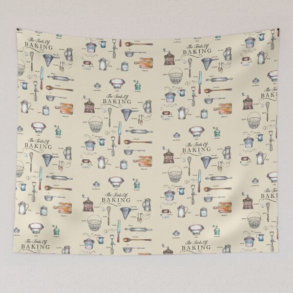 Item preview, The Tools of Baking - Vintage Kitchen Utensils - Gift for Bakers. designed and sold by FanitsaArt.