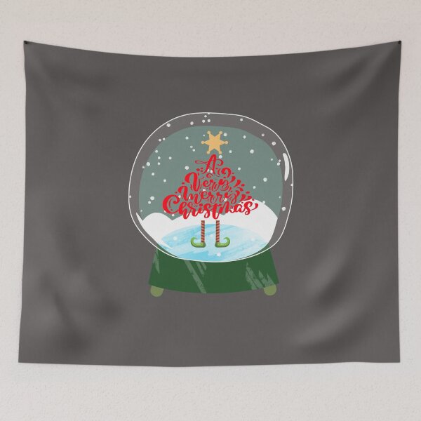 Item preview, Snow Globe Christmas Tree Festive Mood Happy Merry Christmas Elf Movie designed and sold by OliveAndSnow.