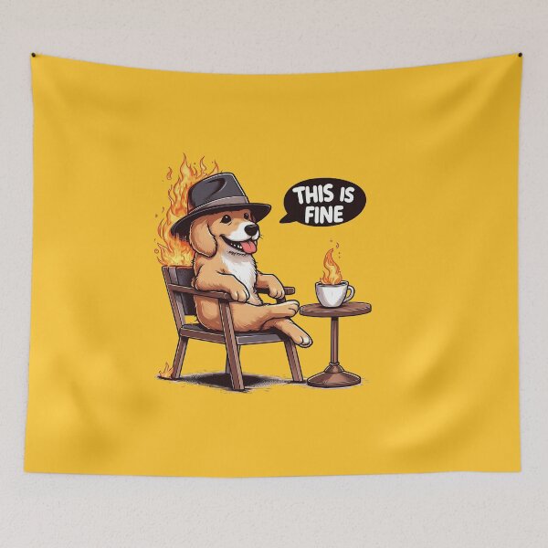 Item preview, This is fine (maybe) designed and sold by QuickSticker.
