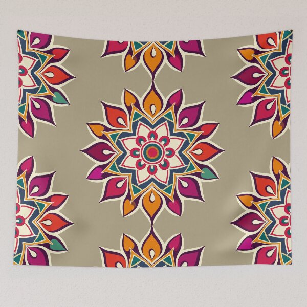 Item preview, Floral Rangoli Design & Pattern designed and sold by Jollys-ArtShop.