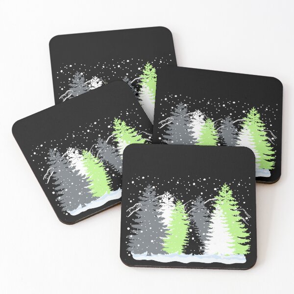 Item preview, Subtle Agender Pride Flag Christmas Tree Forest Winter Theme designed and sold by ontrendshirts.