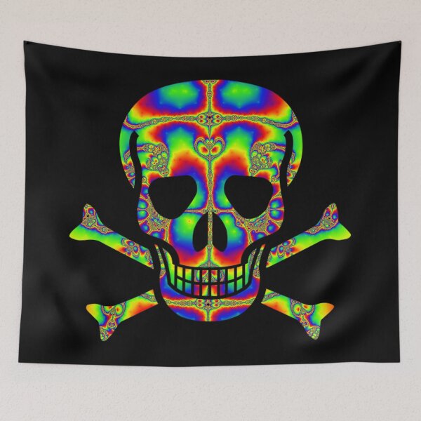 Item preview, Psychedelic Fractal Skull Art designed and sold by ChaosEmporium.