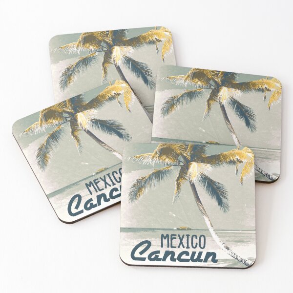 Item preview, Cancun Mexico Vintage style poster Art Most Beautiful Beaches on Earth designed and sold by Naumovski.
