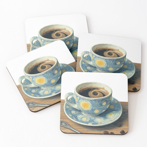 Item preview, Gogh-ing for Coffee - Coffee Cup Painted in Vincent Van Gogh Style  designed and sold by Star-Fragment.