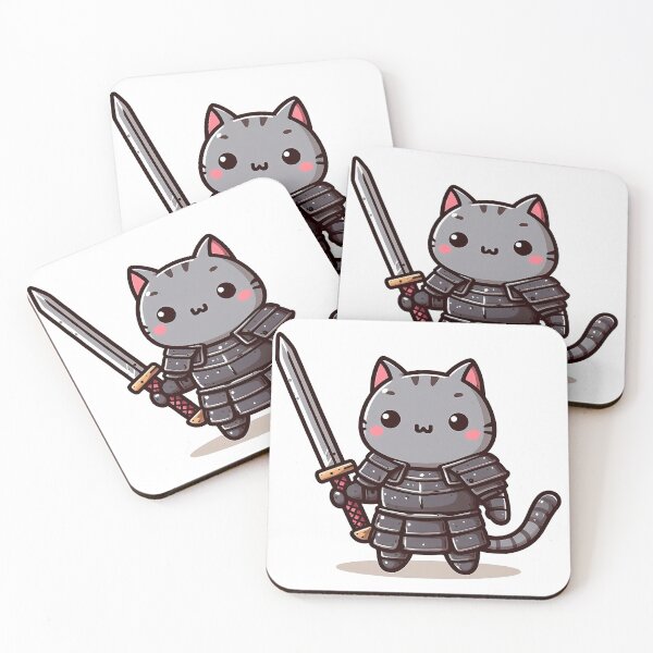 Item preview, Cat Warrior designed and sold by QuickSticker.