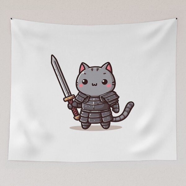 Item preview, Cat Warrior designed and sold by QuickSticker.
