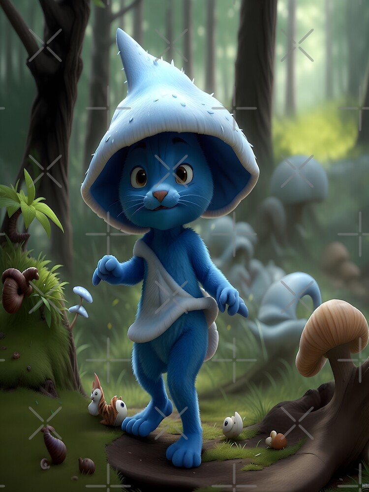 Cute Little Smurf Cat Poster for Sale by sklstore