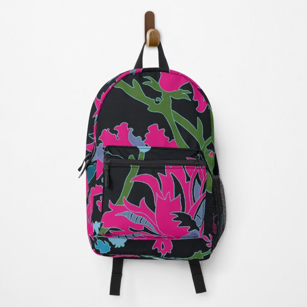 Item preview, Floral Pattern in Pink and Lilac on Black designed and sold by MausieDesigns.