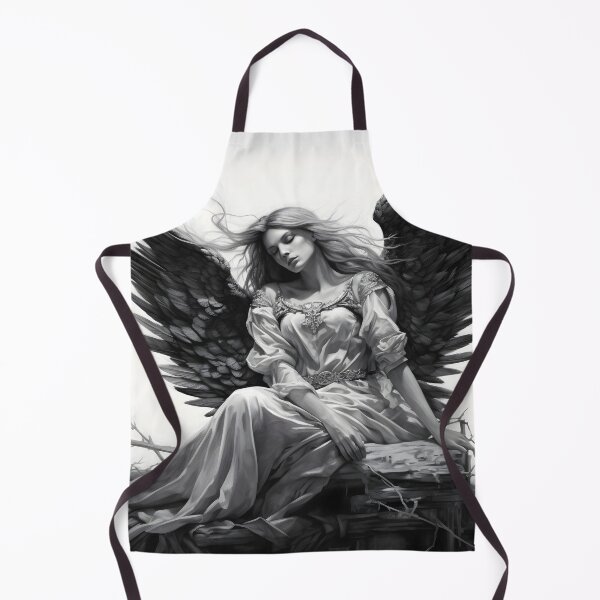 Item preview, stunning black and white sleeping angel drawing designed and sold by dcrc.