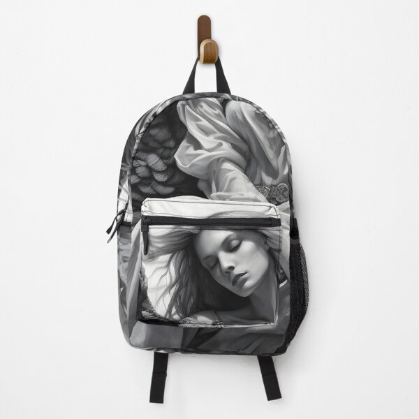 Item preview, stunning black and white sleeping angel drawing designed and sold by dcrc.