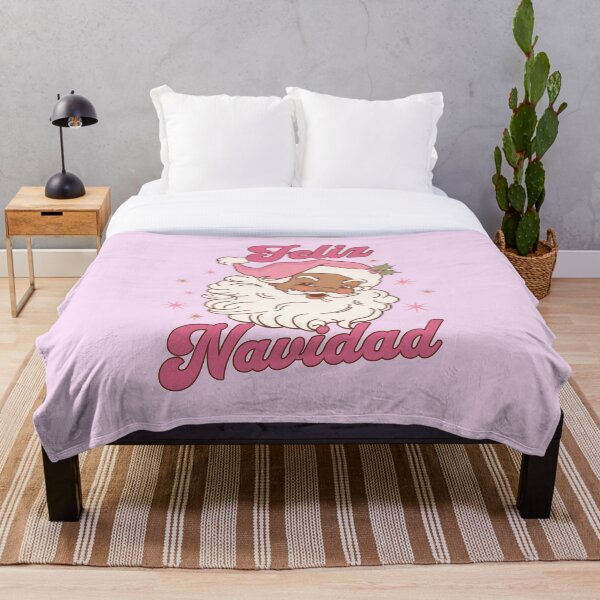 Aperçu de l'œuvre Feliz Navidad Rose Père Noël Noël espagnol créée et vendue par PUFFYP.