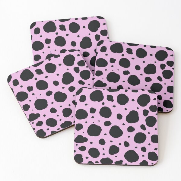 Item preview, black pink spot dalmatian cute girly animal pattern designed and sold by DesignYourWaystore.