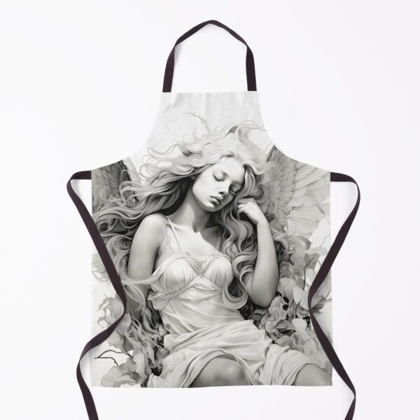Item preview, stunning black and white sleeping angel drawing designed and sold by dcrc.