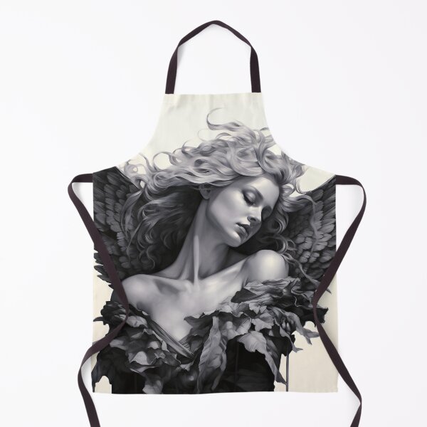 Item preview, stunning black and white sleeping angel drawing designed and sold by dcrc.